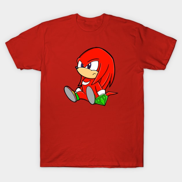 Chibi Knuckles T-Shirt by Pastelpandabum